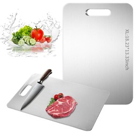 Katuchef Titanium Cutting Boards for Kitchen,Katu Chef Cutting Board,Double-Sided Food-Grade Pure Cut Titanium Chopping Board for Vegetables (18.11IN*11.81IN)