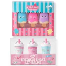 Tinc Lip Balm Set | Sprinkle Shake & Ice Lolly Scented Lip Balms for Kids | 6 Fun Flavours | Gift Set for Girls | Cute Party Bag Fillers | Keeps Lips Soft & Moisturised