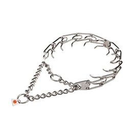 Herm Sprenger Stainless Steel Ultra Plus Prong Collar for Doberman with Center-Plate and Assembly Chain - 3.2 mm x 23 inches