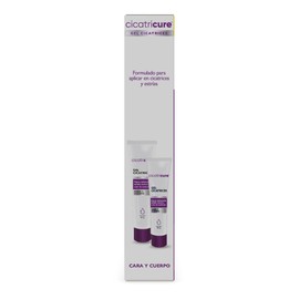 CICATRICURE KIT Gel Cicatrices y Estrias, (60g + 30g), DISMINUYE tamaño, textura y color de estrias y cicatrices de cirugías, cortaduras, rasguños, quemaduras y acné