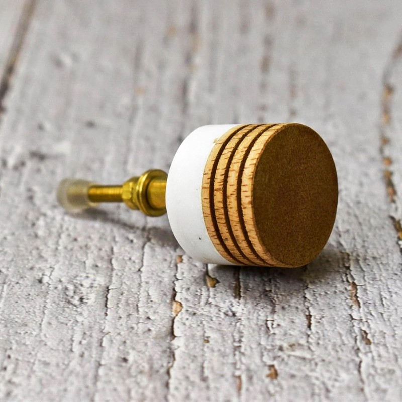 ARTISNO Modern Wood Marble Cabinet Knobs Pulls Knobs Drawer Knobs