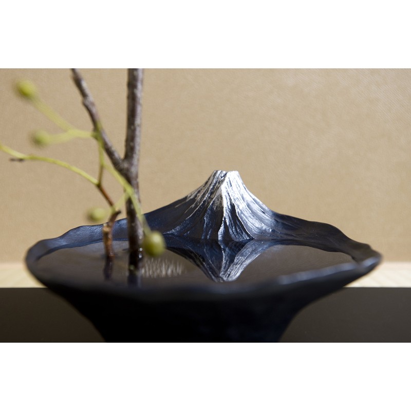 Nagae Saka Fuji Blue Fuji Flower Vase Water Basin