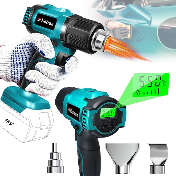Cordless Heat Gun for Makita 18v Battery, 350W 122℉-1022℉ Fast