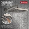 Delta Brushed Nickel Rain Shower Head, 8 Inch Square Shower