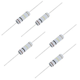Aopin 100K Ohm Metal Oxide Film Resistors, ±5% Tolerance High Precision 5 Watt Resistors for Electronic Circuits, Alternative Resistors for DIY Projects and Experiments, 20 Pieces