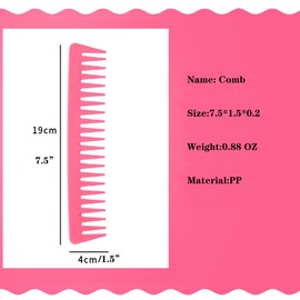 4Pack Combs for Women and Man,Professional Combs for Hair Stylist,Fine and Wide Tooth Styling Comb for All Hair Types,Premium Carbon Fiber Hair Comb Set for Teasing and Parting #C319 (4pcs Color01)