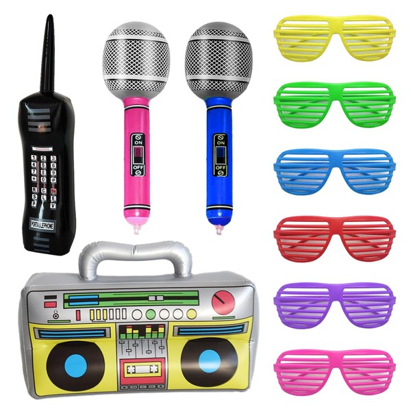 1 x Inflatable Radio + 1 x Inflatable Retro Mobile