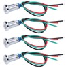 4 Set LED Indicator Light Signal Common Anode Waterproof Metal