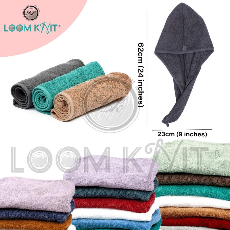 Luxury Hair Towel Wrap Quick Magic Dry Towelling Hair Turban