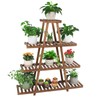 Ufine 4 Tier Wood Plant Stand Indoor Outdoor A Frame