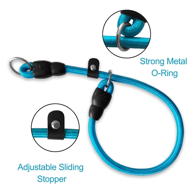 Mystercome Slip Collar, Dog Choker Collar, Nylon Dog Training Collar