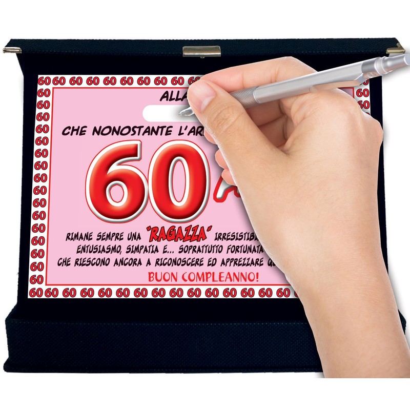 Italian Language Plaque for Birthday Musical 60 Years Girlfriend