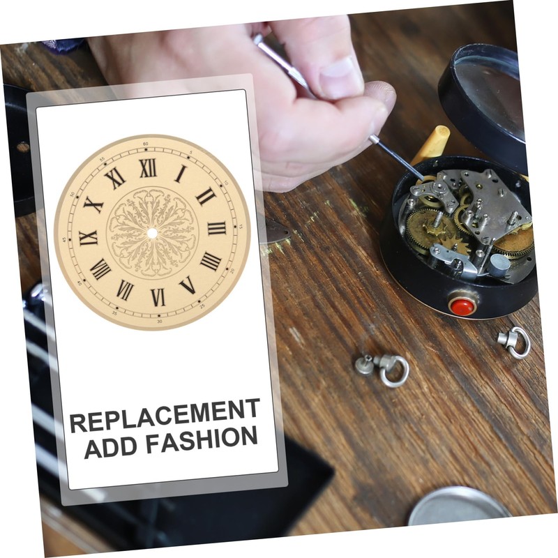 Mipcase 2pcs Aluminum DIY Clock Dial Replacement Stylish Roman Numeral