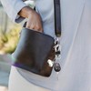SUPVOX Metal Carabiner Keychain 4pcs PU Leather Key Ring Holder