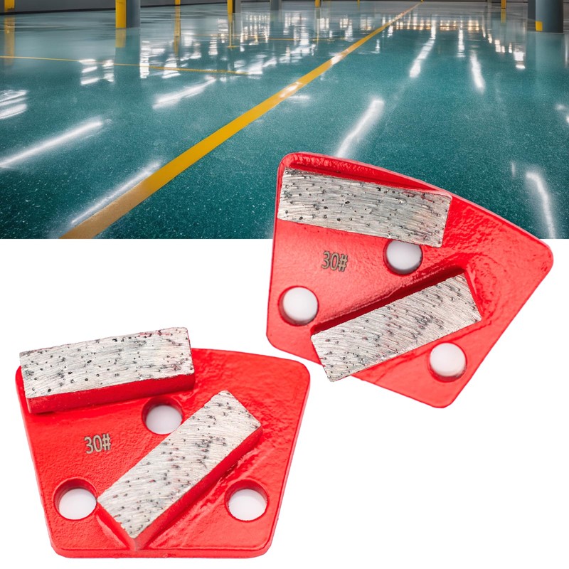 3PCS Trapezoid Diamond Grinding Disc, 30 Grit Metal Bond Floor
