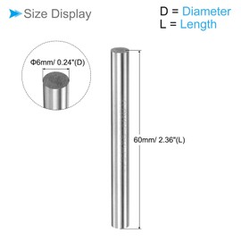 CoCud Round Steel Rod, 6mm Diameter 60mm Length, High Speed Steel Bar Stock Craft DIY Tool - (Applications: for Drill Lathes Boring Machine)