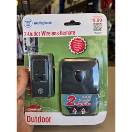 Westinghouse NIP 2 Outlet Outdoor Wireless Remote Control Channel B w/ Photocell Westinghouse