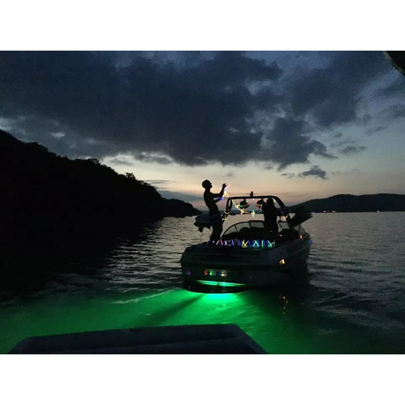 BoatPlugLight.com GREEN GTY UNDERWATER LED BOAT DRAIN PLUG TRANSOM LIGHT
