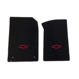 Lloyd Mats Custom-Fit Carpeted Floor Mats Premium Luxury Car Floor Liners for Chevy C/K Pickup 1988-2000 (Black, 2PC - Red Bowtie)