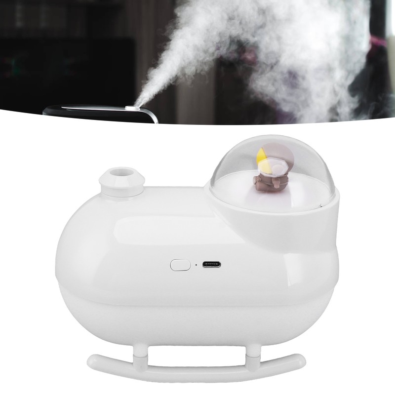 Small Humidifier Desktop Humidifier Cartoon Astronaut Train Colorful Lighting USB