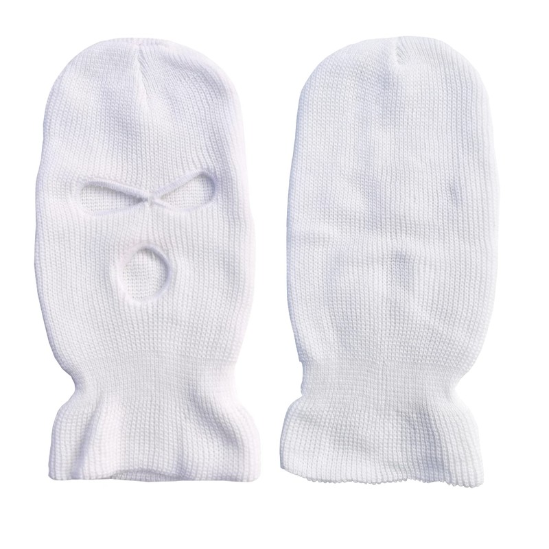 LINSOCLE 2 x Balaclava, 3-Hole Balaclava, Knitted Balaclava, Multifunctional Mask,