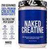 NAKED Pure Micronized Creatine Monohydrate – 200 Servings, 1,000g Bulk