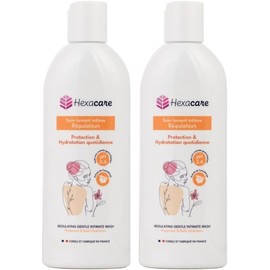 Hexacare 2 x Intimate Wash Gel 200ml pH 3.6 Enriched with Cranberry Extract, Lactic Acid & Relipidium®, Made in France