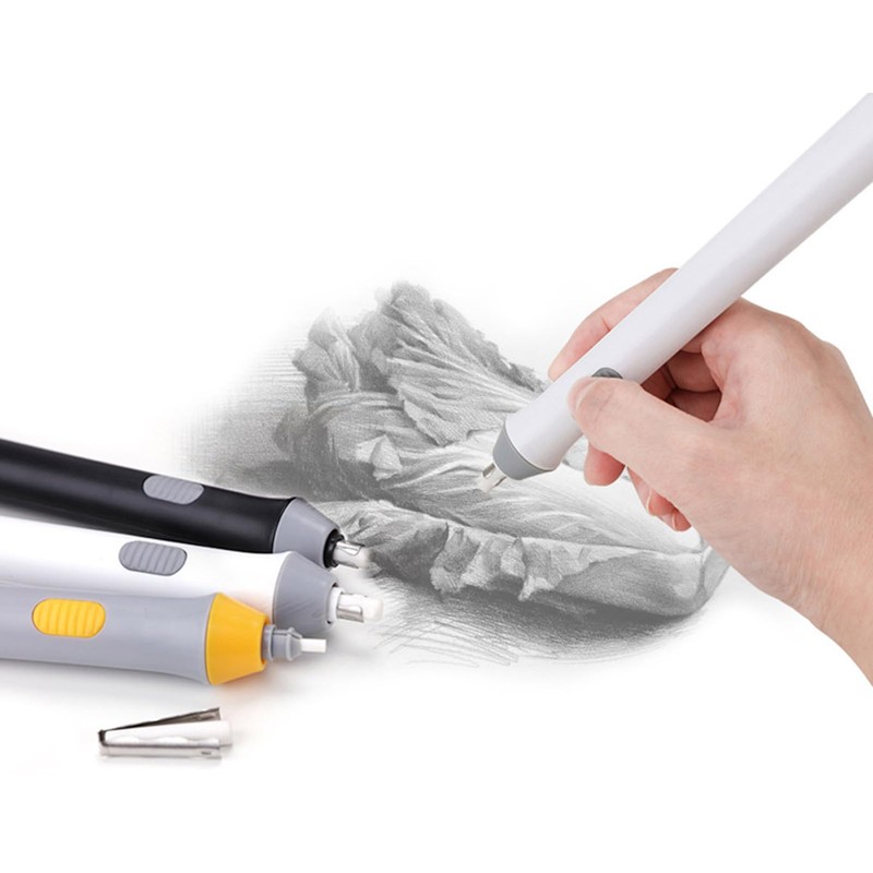 KERDEJAR 2.3mm & 5mm Electric Eraser Refills, 70Pcs White Rectangular