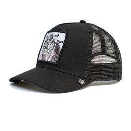 Goorin Bros. The Farm Unisex Adjustable Mesh Snapback Trucker Hat, Black (The White Tiger), One Size