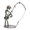 STEEMO Screw Man Fishing Gift Metal Art Decoration 18 x