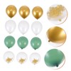 KOMBIUDA 1set Metallic Latex Balloons Set Avocado Green Party Decorations
