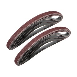 BOXONLY 1/2 x 18 Inch Sanding Belt for Finishing Metal Drywall Polishing Sharpening 60 Grit 10pcs