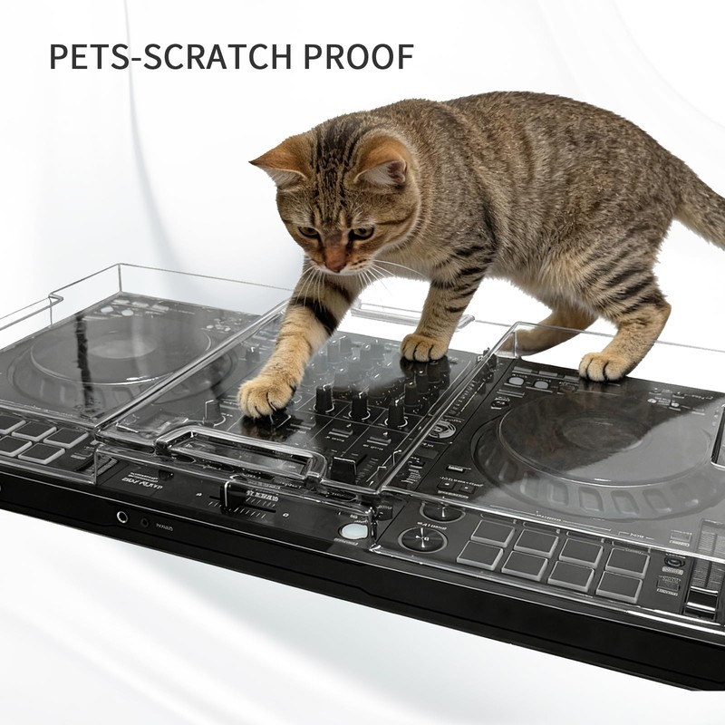 MiKiJoy4U Polycarbonate Dust Cover for Pioneer DJ DDJ-FLX10, Transparent PC