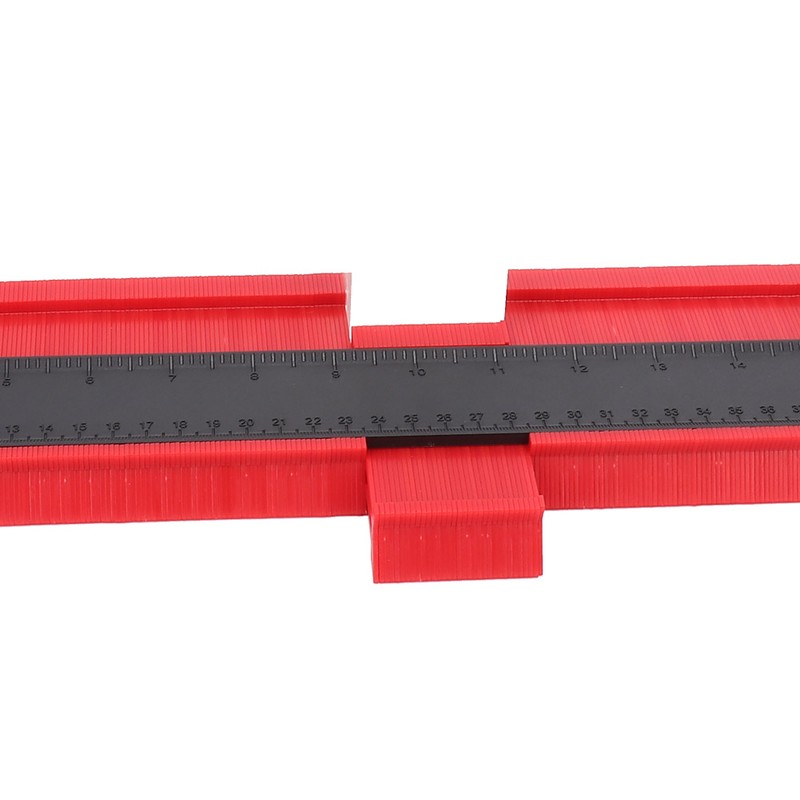 20in Red ABS Plastic Irregular Shapes Measuring Contour Duplication Gauge