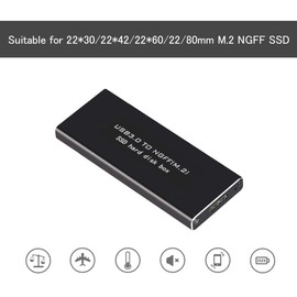 RGBS M.2 SATA Adapter USB 3.0 to NGFF SSD External Enclosure SATA III Case 2280 2260 2242 2230 B Key NGFF SATA3 Caddy UASP 5Gbps for Win10 / 8/7 / VISTA/XP/Linux/Mac OS