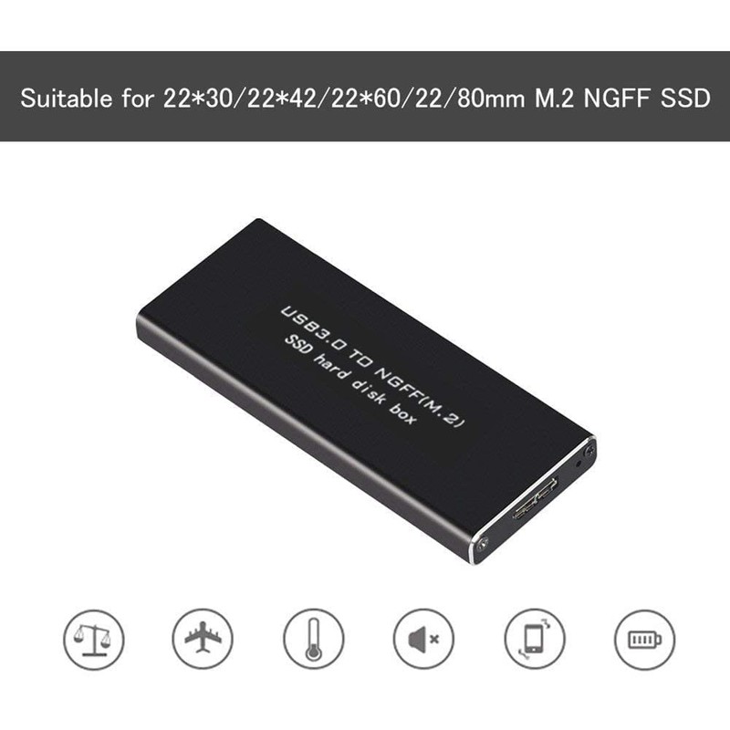 RGBS M.2 SATA Adapter USB 3.0 to NGFF SSD External