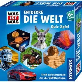 KOSMOS ‎687748 Was ist was Entdecke die Welt, Quiz Game, Over 300 Quiz Questions, Cooperative Knowledge Game for Children and Teenagers from 8 Years, Guess Fun, Family Game