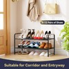 MWQ 2 Tier Shoe Rack Organizer for Closet, Stackble, Black