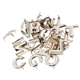 zalati 26Pcs Metal Rivets Claw Studs DIY English Letter for Bags Clothes Hats Decor