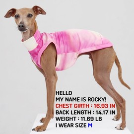 D DOGGY STAR Italian Greyhound Clothes - Camisetas de verano para perros (XL, rosa manchado)
