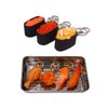 Eesu cos Food Sample Key Holder, Sushi, Fried Food, Scrolls,