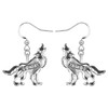 DALANE Enamel Alloy Wolf Earrings Hanging Novelty Jungle Animals Jewellery