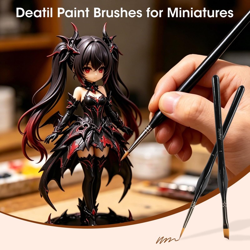 16PCS Miniature Paint Brushes,Detail Paint Brushes Set for Acrylic Watercolor