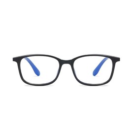 Rongchy 2PRS TR90 Retro Classic Style Myopia Glasses Blue Light Computer Distance Glasses (Black and Grey, -3.0, diopters)