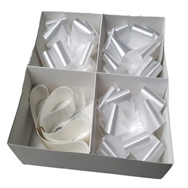 Wedding And Party Store White Wedding Car Kit with 9 Metres of Ribbon and 3 Matching Ready Assembled Pull Bows and Full Colour Instructions