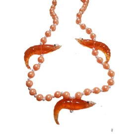 Shrimp and Pearl Mardi Gras Beads Party Favor Necklace