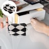 FOMIYES Plush Checkerboard Makeup Bag Large Storage Bag for Travel