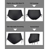 Zmart Women Full Coverage Bikini Bottom Adjustable Side Tie Swim