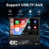 Single-Din-Touchscreen-Radio,Carplay&Android Auto,Car-Stereo-with Backup Camera Bluetooth/FM/RDS Radio/Type-C/USB/SD/MP4/MP5 Player EZoneTronics