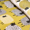 Fusion Dotty Sheep Print Reversible Duvet Cover Set, Ochre, Single